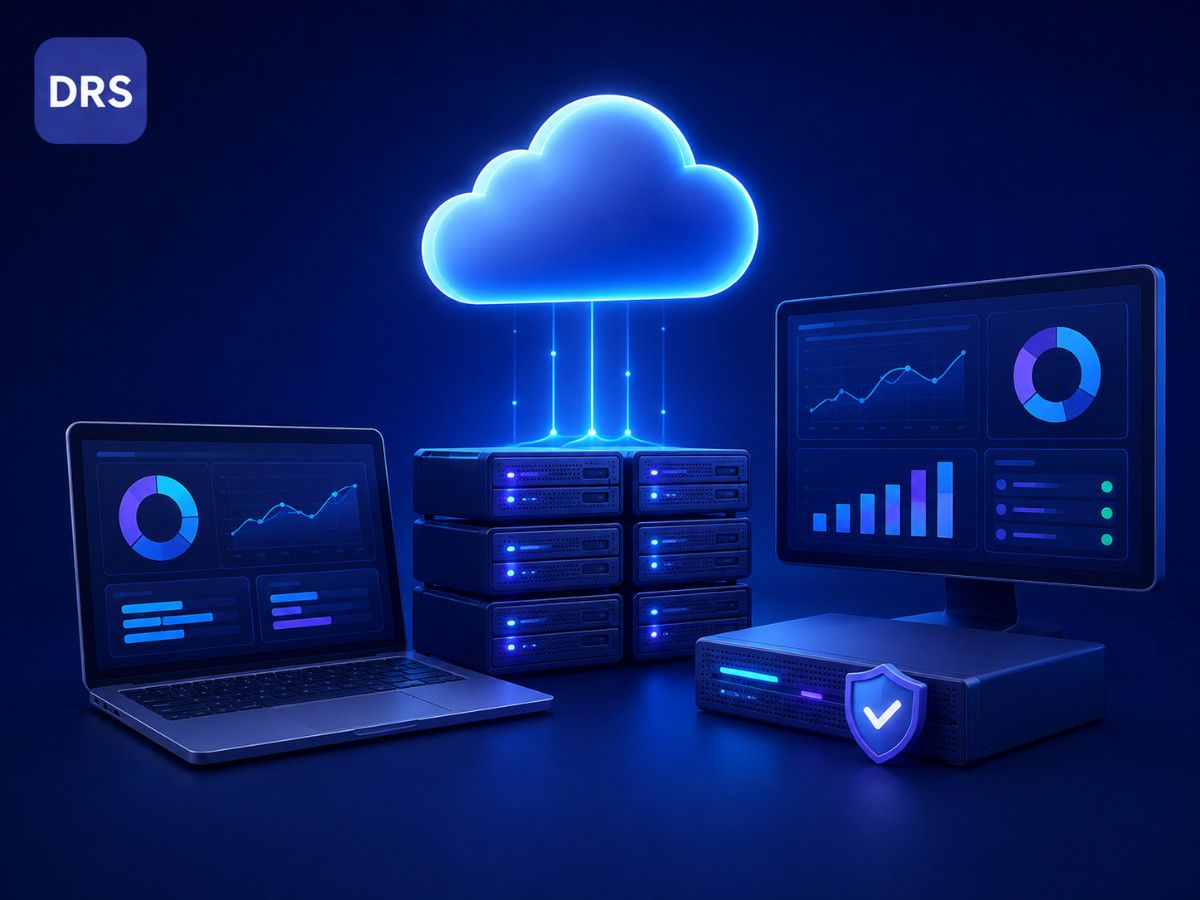 Ilustración de operación y gestión de plataformas tecnológicas con monitoreo y continuidad.